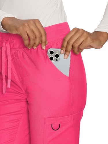 COZYFIT Women’s Scrub Pants - Straight-Leg Cargo with 3 Pockets, Eco-Friendly Drawstring Design for Healthcare Professio
