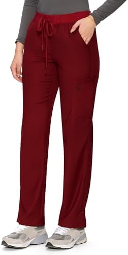 COZYFIT Women’s Scrub Pants - Straight-Leg Cargo with 3 Pockets, Eco-Friendly Drawstring Design for Healthcare Professio
