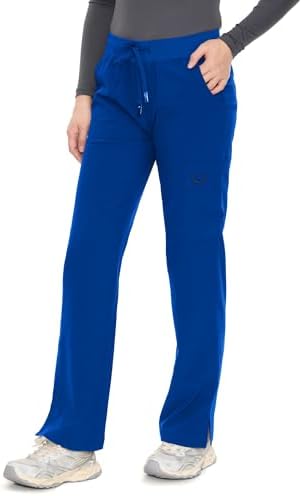 COZYFIT Women’s Scrub Pants - Straight-Leg Cargo with 3 Pockets, Eco-Friendly Drawstring Design for Healthcare Professio