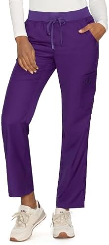 COZYFIT Women’s Scrub Pants - Straight-Leg Cargo with 3 Pockets, Eco-Friendly Drawstring Design for Healthcare Professio