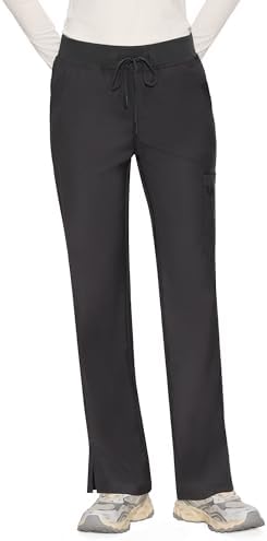COZYFIT Women’s Scrub Pants - Straight-Leg Cargo with 3 Pockets, Eco-Friendly Drawstring Design for Healthcare Professio