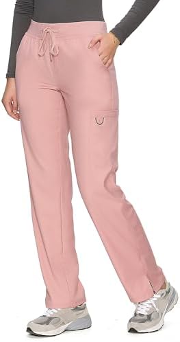 COZYFIT Women’s Scrub Pants - Straight-Leg Cargo with 3 Pockets, Eco-Friendly Drawstring Design for Healthcare Professio