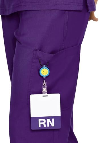 COZYFIT Women’s Scrub Pants - Straight-Leg Cargo with 3 Pockets, Eco-Friendly Drawstring Design for Healthcare Professio