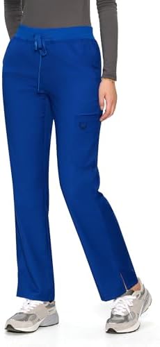 COZYFIT Women’s Scrub Pants - Straight-Leg Cargo with 3 Pockets, Eco-Friendly Drawstring Design for Healthcare Professio