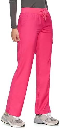 COZYFIT Women’s Scrub Pants - Straight-Leg Cargo with 3 Pockets, Eco-Friendly Drawstring Design for Healthcare Professio