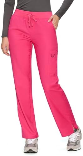 COZYFIT Women’s Scrub Pants - Straight-Leg Cargo with 3 Pockets, Eco-Friendly Drawstring Design for Healthcare Professio