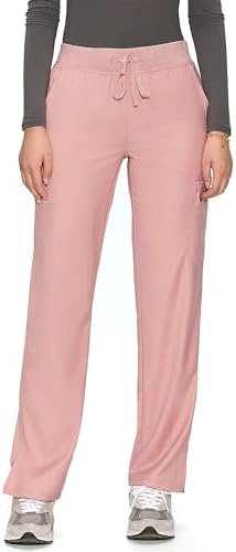 COZYFIT Women’s Scrub Pants - Straight-Leg Cargo with 3 Pockets, Eco-Friendly Drawstring Design for Healthcare Professio