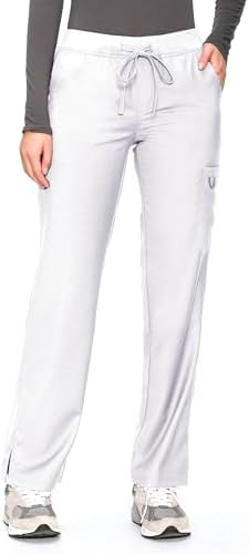 COZYFIT Women’s Scrub Pants - Straight-Leg Cargo with 3 Pockets, Eco-Friendly Drawstring Design for Healthcare Professio