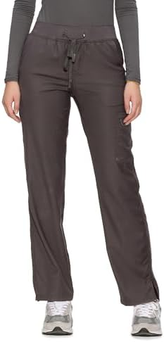 COZYFIT Women’s Scrub Pants - Straight-Leg Cargo with 3 Pockets, Eco-Friendly Drawstring Design for Healthcare Professio