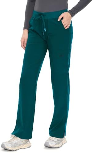 COZYFIT Women’s Scrub Pants - Straight-Leg Cargo with 3 Pockets, Eco-Friendly Drawstring Design for Healthcare Professio
