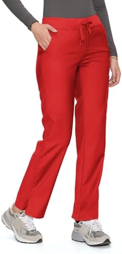 COZYFIT Women’s Scrub Pants - Straight-Leg Cargo with 3 Pockets, Eco-Friendly Drawstring Design for Healthcare Professio