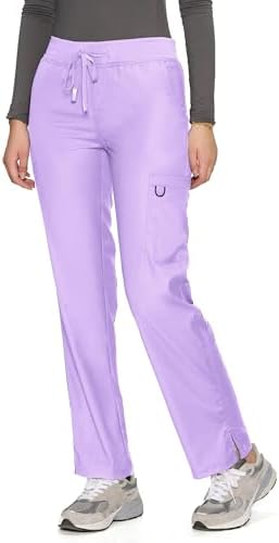 COZYFIT Women’s Scrub Pants - Straight-Leg Cargo with 3 Pockets, Eco-Friendly Drawstring Design for Healthcare Professio