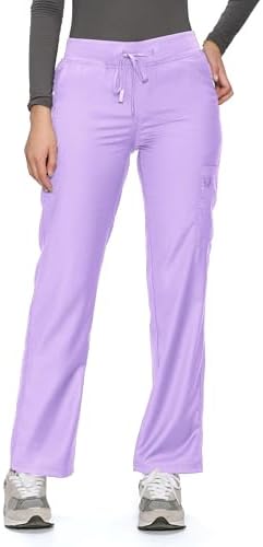 COZYFIT Women’s Scrub Pants - Straight-Leg Cargo with 3 Pockets, Eco-Friendly Drawstring Design for Healthcare Professio