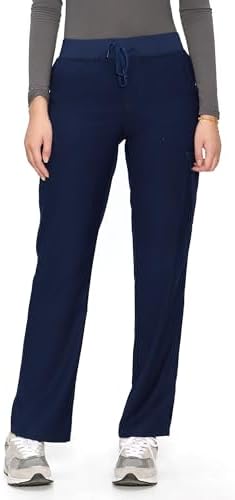 COZYFIT Women’s Scrub Pants - Straight-Leg Cargo with 3 Pockets, Eco-Friendly Drawstring Design for Healthcare Professio