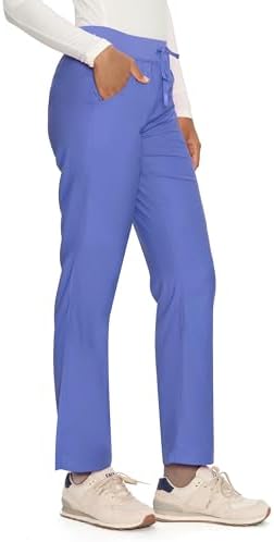 COZYFIT Women’s Scrub Pants - Straight-Leg Cargo with 3 Pockets, Eco-Friendly Drawstring Design for Healthcare Professio