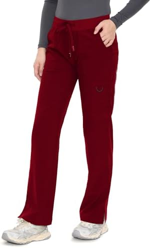 COZYFIT Women’s Scrub Pants - Straight-Leg Cargo with 3 Pockets, Eco-Friendly Drawstring Design for Healthcare Professio