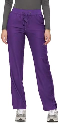 COZYFIT Women’s Scrub Pants - Straight-Leg Cargo with 3 Pockets, Eco-Friendly Drawstring Design for Healthcare Professio