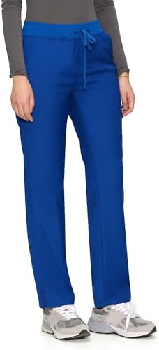 COZYFIT Women’s Scrub Pants - Straight-Leg Cargo with 3 Pockets, Eco-Friendly Drawstring Design for Healthcare Professio