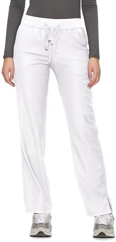 COZYFIT Women’s Scrub Pants - Straight-Leg Cargo with 3 Pockets, Eco-Friendly Drawstring Design for Healthcare Professio