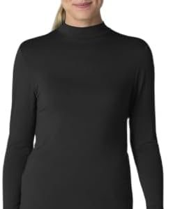 Silky Women's Long Sleeve Mock Neck Tee | Soft & Comfortable | Ideal for Casual Wear | Perfect for Everyday Style