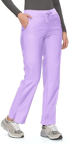 COZYFIT Women’s Scrub Pants - Straight-Leg Cargo with 3 Pockets, Eco-Friendly Drawstring Design for Healthcare Professio