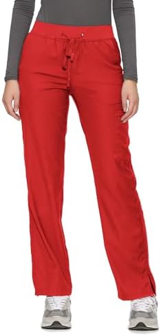 COZYFIT Women’s Scrub Pants - Straight-Leg Cargo with 3 Pockets, Eco-Friendly Drawstring Design for Healthcare Professio