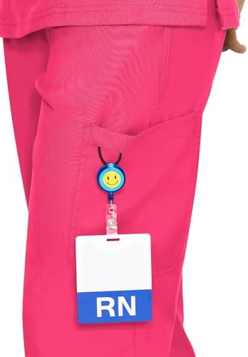 COZYFIT Women’s Scrub Pants - Straight-Leg Cargo with 3 Pockets, Eco-Friendly Drawstring Design for Healthcare Professio
