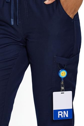 COZYFIT Women’s Scrub Pants - Straight-Leg Cargo with 3 Pockets, Eco-Friendly Drawstring Design for Healthcare Professio